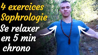 4 exercices de sophrologie pour se relaxer en moins de 5 minutes  Contre le stress [upl. by Annetta]