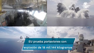 EU prueba resistencia de buque de guerra con megaexplosiones [upl. by Anifled973]