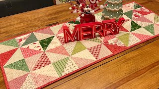 Charm Pack Table Runner Stitchmas 4 [upl. by Weide]