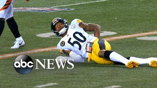 Steelers linebacker suffers major back injury [upl. by Tarrah795]