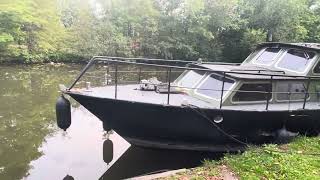 Steel Cruiser on the Canal  Dutch Barge or Vintage Motorboat Should it be on the sea [upl. by Ragg]