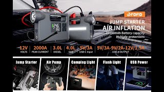 🚗Essential Travel Companion  MultiFunction Jump Starter M5 [upl. by Mehcanem]