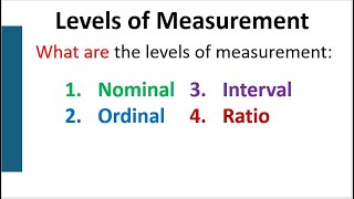 4 Levels of Measurement Nominal Ordinal Interval and Ratio Explained [upl. by Ernst]