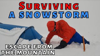 WILD CAMPING in a SNOWSTORM  Storm Barra Solo in the Fjallraven Abisko Lite 2 Tent Lake District UK [upl. by Dosia]