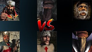 SALADIN CALIPH MARSHALL VS LIONHEART SHERIFF WAZIR  Stronghold Crusader Ai Battle [upl. by Redle]