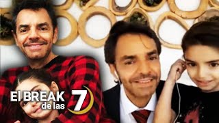 Con el juego de la chancla Aitana le robó la entrevista a Eugenio Derbez  El Break de las 7 [upl. by Mccutcheon]