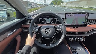 THE NEW SKODA SUPERB POV TEST DRIVE [upl. by Blancha640]