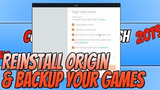 How To Reinstall Origin amp Backup Your Games No Need To Redownload All Of Your Games [upl. by Phio]