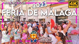 FERIA DE DÍA MÁLAGA 2023  4K UHD Walking Virtual Tour Spain 2023 [upl. by Feetal]