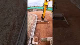 the process of leveling the ground with an excavator [upl. by Yasibit]