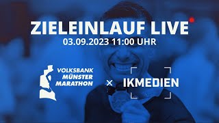 Zieleinlauf Live  VolksbankMünsterMarathon 2023 [upl. by Coulombe634]