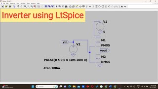 MOSFET Inverter using LtSpice  MOSFET Inverter  LtSpice [upl. by Carothers]