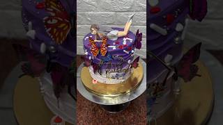 cake purplebts yt trendingshorts viralvideo dolls butterfly garnish youtubeshorts [upl. by Man]