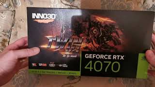 INNO 3D TWIN X2 GEFORCE RTX 4070 12 GB UNBOXING [upl. by Daigle]