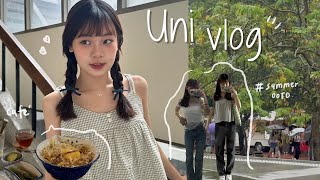 政大uni vlog｜二下期末週📚、夏季大學生穿搭、近期愛用（凱夢負離子自動捲髮棒口紅唇線筆）、貓咪咖啡廳💗、分享我的點痣小技巧🤫 [upl. by Trinatte560]