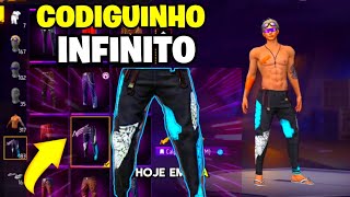 CODIGUIN INFINITO DA CALÇA ANGELICAL No FREE FIRE ✅ [upl. by Mast]