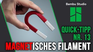 🔮 Magischer 3DDruck Filament magnetisch machen im Bambuslicer 💡  Shorttipp [upl. by Ilrac438]