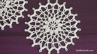 CROCHET Doily Tutorial for beginners How to crochet [upl. by Onaicnop128]