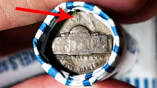 THIS IS EXACTLY WHAT YOU WANNA SEE COIN ROLL HUNTING NICKELS [upl. by Artiek855]