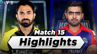 Peshawar Zalmi vs Karachi Kings  Full Match Highlights  Match 15  2 March  HBL PSL 2020MB1 [upl. by Veriee271]