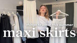 HOW TO STYLE A MAXI SKIRT  anastasiiacher [upl. by Penny]