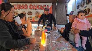 aqui visitando este lugar donde trabaja nuestra gente de OAXACA haciendo tlayudas y tacos 🌮 🌮 [upl. by Lanfri385]