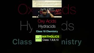 Oxyacids and Hydracids Main Difference  Acids Bases and Salts class10chemistry matholics cbse [upl. by Verile]