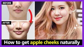 Just 1 minute How to get apple cheeks and Lift sagging cheeks to look naturally firm Korean Yoga [upl. by Damara]