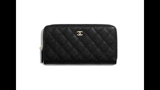 CHANEL Classic Long Zipped Wallet AP0242 Y01864 C3906 [upl. by Ahsieat960]