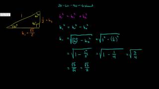 24  Eksakte trigonometriske verdier 1  sin cos tan av 30 grader R2 [upl. by Helga]