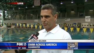 Fox 13 Charleys World at Long Center w Brooke Bennett re Swim Across America Tampa Bay [upl. by Vezza]