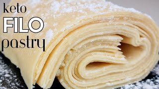 Keto Filo Pastry  Keto Apple Strudel [upl. by Neisa871]