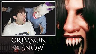 MI NOVIA ME ASUSTA MIENTRAS JUEGO TERROR  CRIMSON SNOW [upl. by Norward]