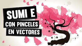 Sumi e estilo japonés con pinceles de tinta en vectores [upl. by Tletski517]