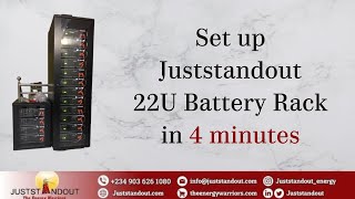 Set up Juststandout 22U battery rack in 4 minutes Rack 22U 18U 27U 42U batteryrack 15U 32U [upl. by Irreg]