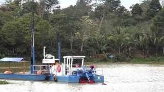 Ellicott 370 HP Dredge  River Dredging [upl. by Ainesy952]