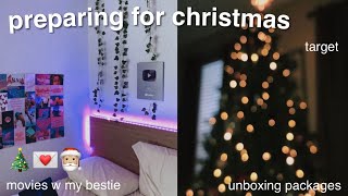 PREPARING FOR CHRISTMAS shop  decorate my room with meweekend vlog [upl. by Tnomed108]