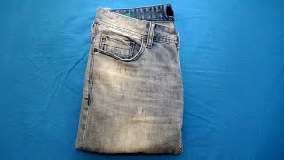 Cómo doblar pantalones para ahorrar espacio  Dobla Tus Jeans [upl. by Mckee]