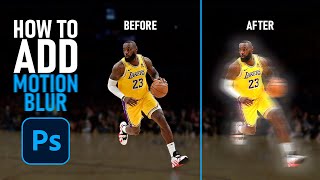 HOW TO ADD MOTION BLUR  PHOTOSHOP TUTORIAL [upl. by Aiket]