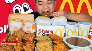 MCDOLLIBEE  MCDONALDS VS JOLLIBEE  MUKBANG PHILIPPINES  TOL BULOY MUKBANG [upl. by Olracnaig]