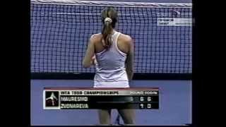 WTA Championships 2004 RR Mauresmo vs Zvonareva Highlights [upl. by Aurore223]