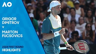 Grigor Dimitrov v Marton Fucsovics Highlights  Australian Open 2024 First Round [upl. by Lamar248]