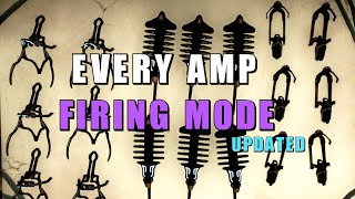 Warframe Every amp firing mode with some details 13  The Systems of Warframe [upl. by Irrem]