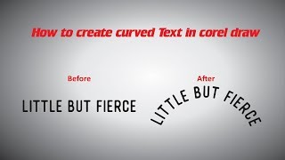 Curved Text in Corel Draw [upl. by Arinaj]