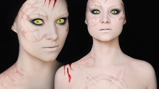 Hecate Makeup Tutorial  How to Make Scars WITHOUT Prosthetics [upl. by Yarg]