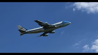 Air Force One taking off from ParisOrly ORY airport june 2024 [upl. by Elysha602]