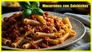 ✅ Macarrones con Salchichas y Setas ⭐ Tienes Que Probarlos 🍝🤤 [upl. by Taima332]