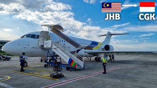 NEW JET MADE IN CHINA  TRANSNUSA 8B652 COMAC ARJ21700 ECONOMY CLASS JOHOR BAHRUJAKARTA [upl. by Adner]