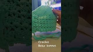 How To Crochet A Simple Baby Bonnet 06 months  ENG CC [upl. by Ellocin]