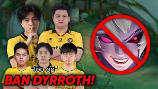 REASON WHY PRO PLAYER’S ALWAYS BANNED DYRROTH 💀   MLBB [upl. by Leizahaj169]